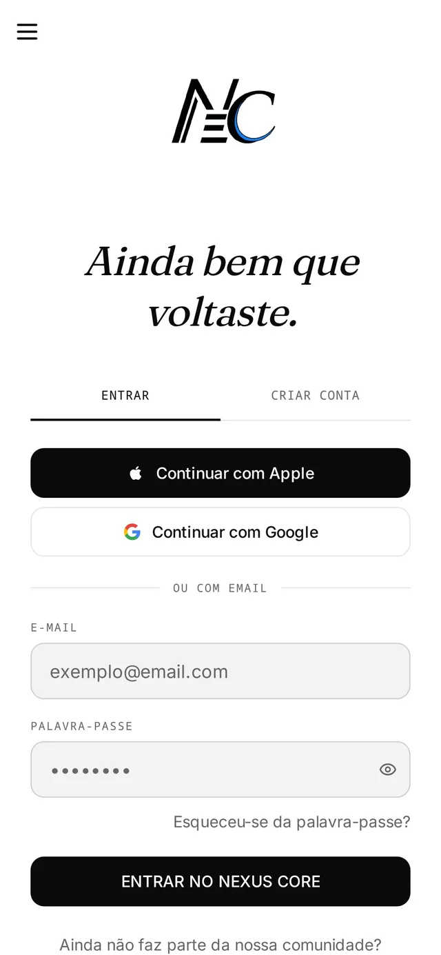 Entrada no telemóvel, em modo claro: «Ainda bem que voltaste.»