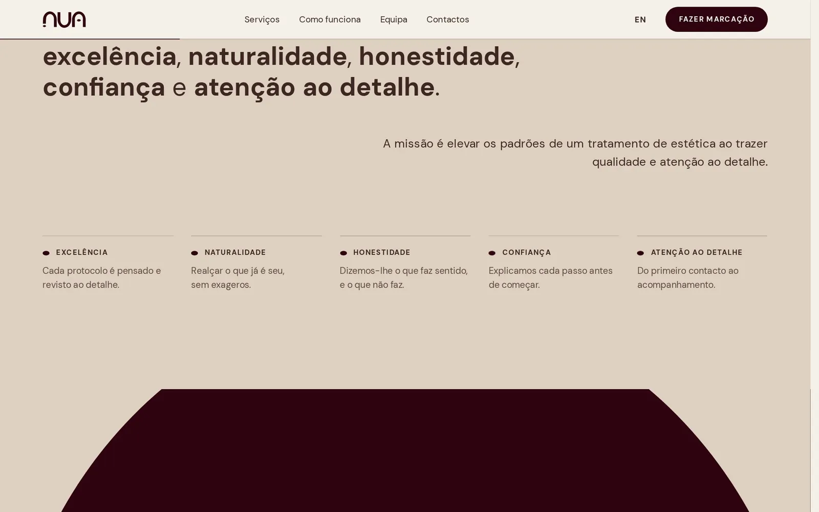 Secção de serviços da NUA